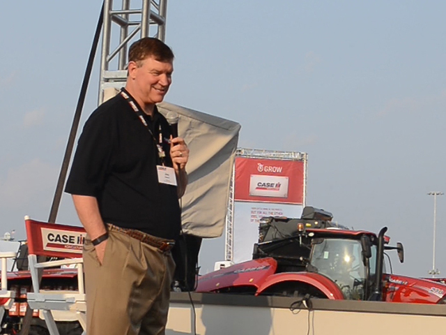 Case IH chief Jim Walker says manufacturers and dealers are weathering the slump in equipment sales -- new and used. (DTN/The Progressive Farmer photo by Jim Patrico)